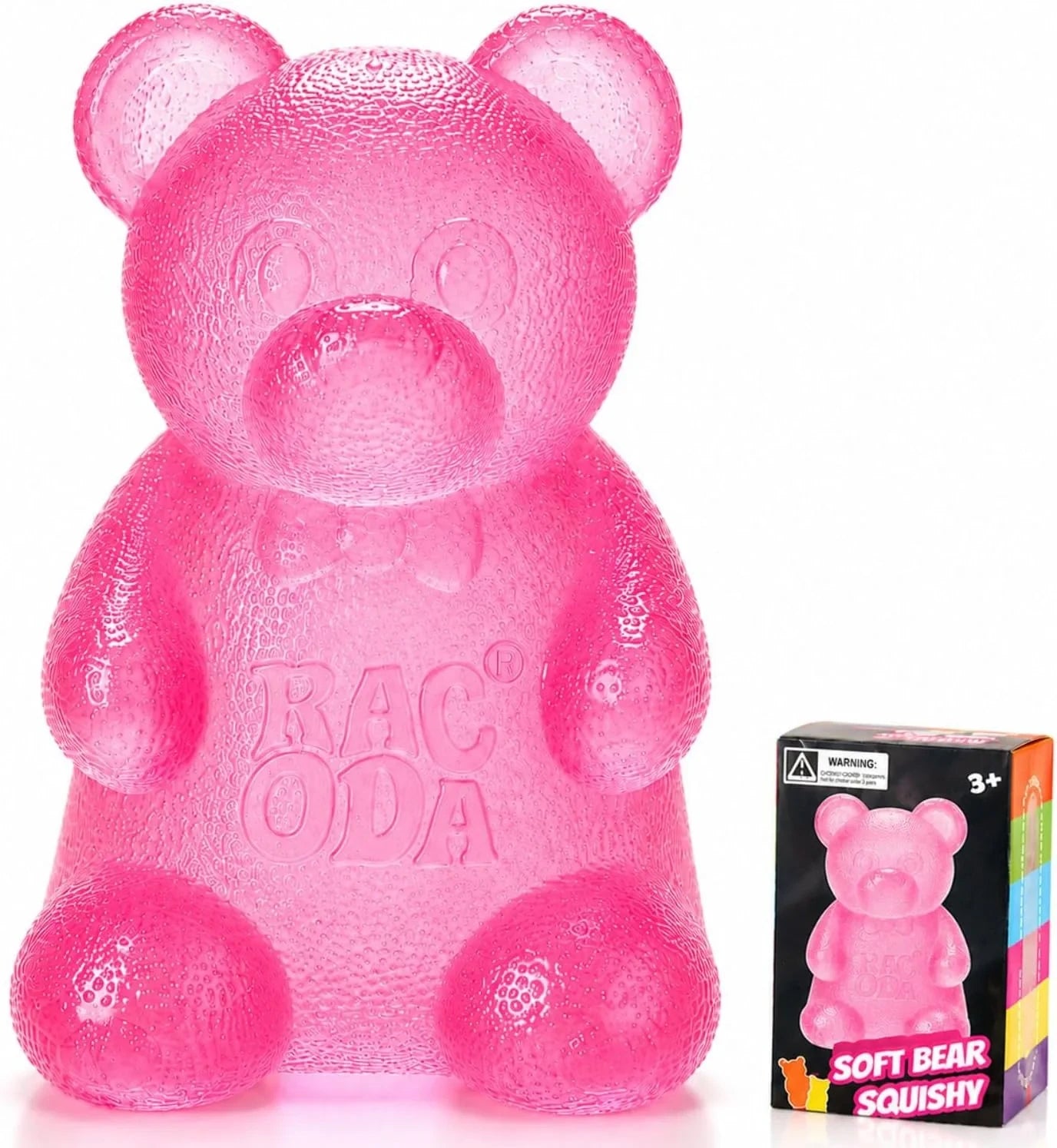 Taba Bear Squishy Fidget Toys,Stress Ball for Anxiety Stress Relief,Squishies Sensory Toy for Adults Kids Teens,Pink Squeeze Toys for Classroom Prize, Birthday Gifts Party Favors