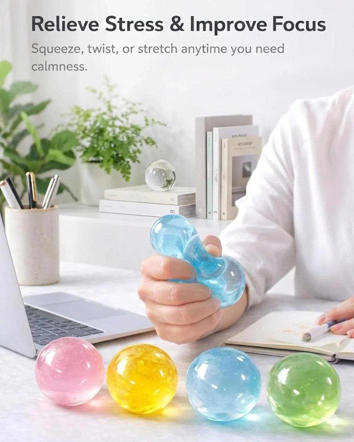 Coconut Oil Squishy, Coconut Oil Slow Rising Squeeze Stress Ball Clear Jelly Bubblegum Texture Coconut Oil Squishy Toy (Blue)