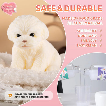 Puppy Taba Dog Squishy - Ultra Soft Silicone Dog Squishy, Handmade Stress-Relief Toys for Kids & Adults, Non-Toxic Squeeze Toys for Relaxation & Sensory Play