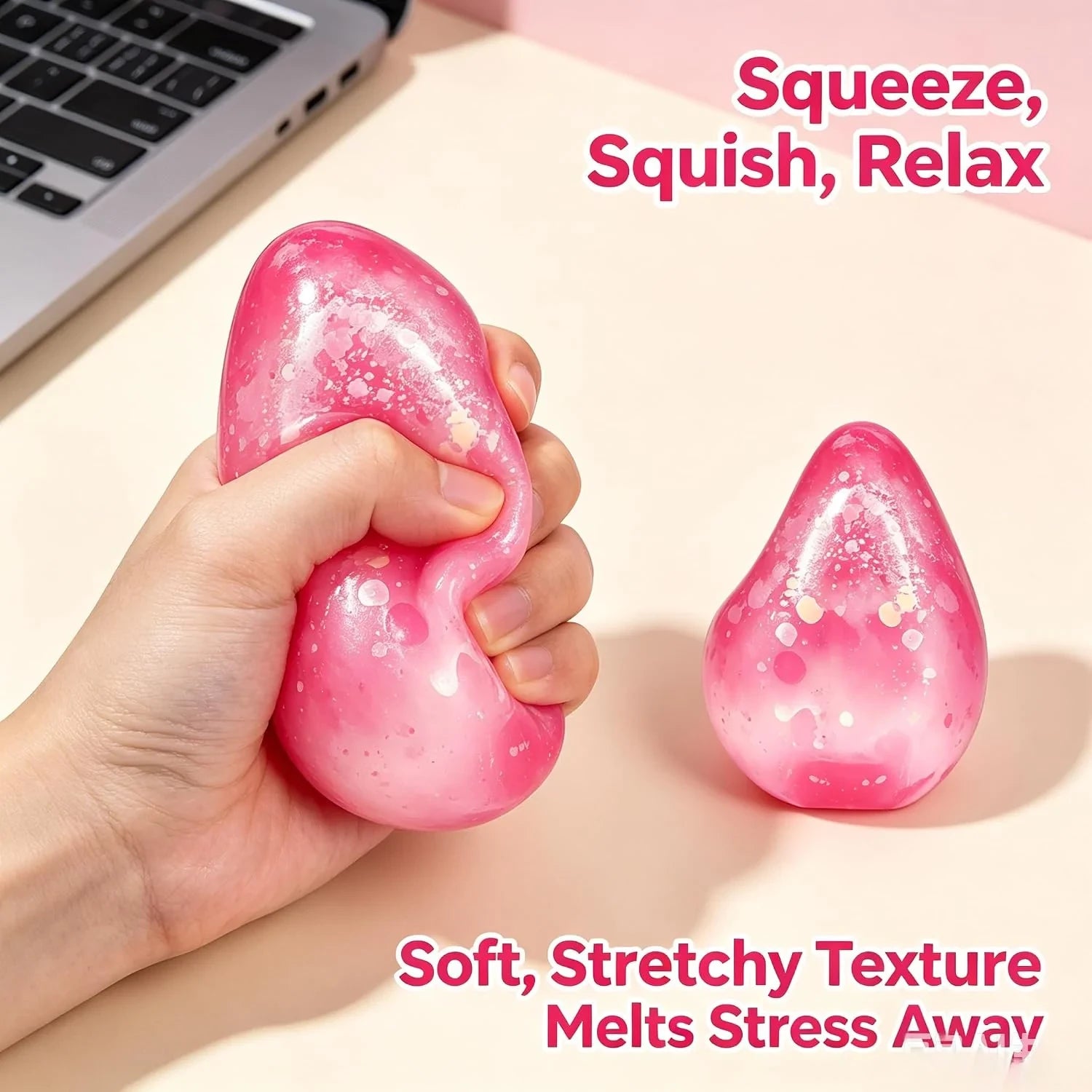 Fidget Toys Squishy Drop, Stress Cube Squishies Anxiety Stress Relief, Ice Squishy Stress Cube-Drop Malt Sugar Balls, Sensory Ball for Kids with Autism