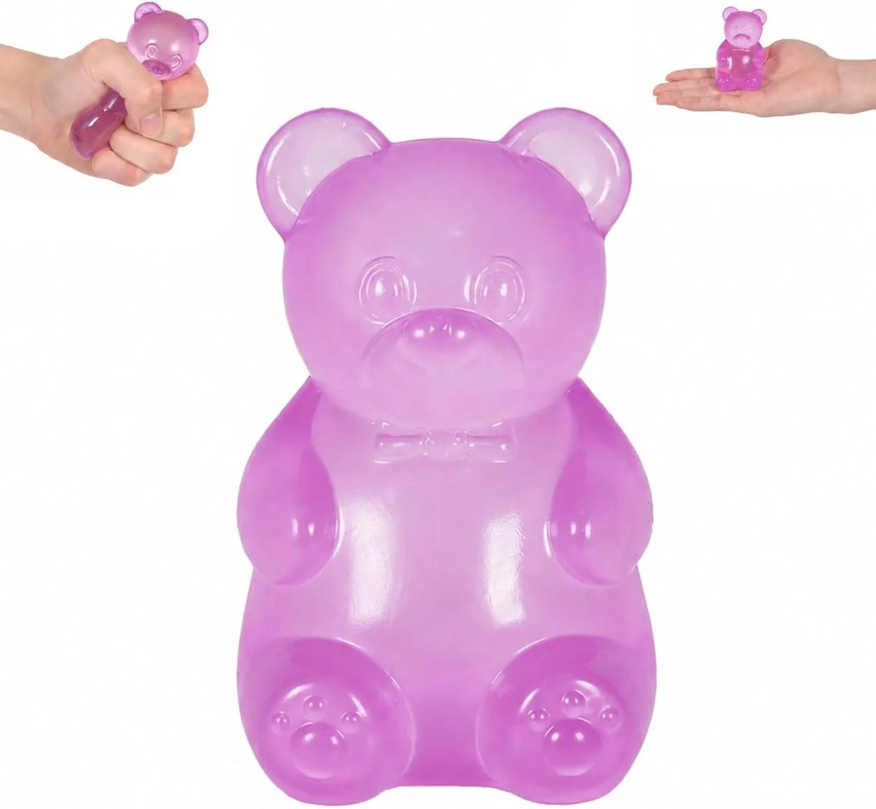 Gummy Bear Squishy Toy for Kids Ages 3+, Slow Rising Soft Foam Bear Squeeze Toy for Boys, Girls & Adults, Cute Sensory Bear Toy, Birthday & Valentine’s Day Gift(Purple) - US 5965