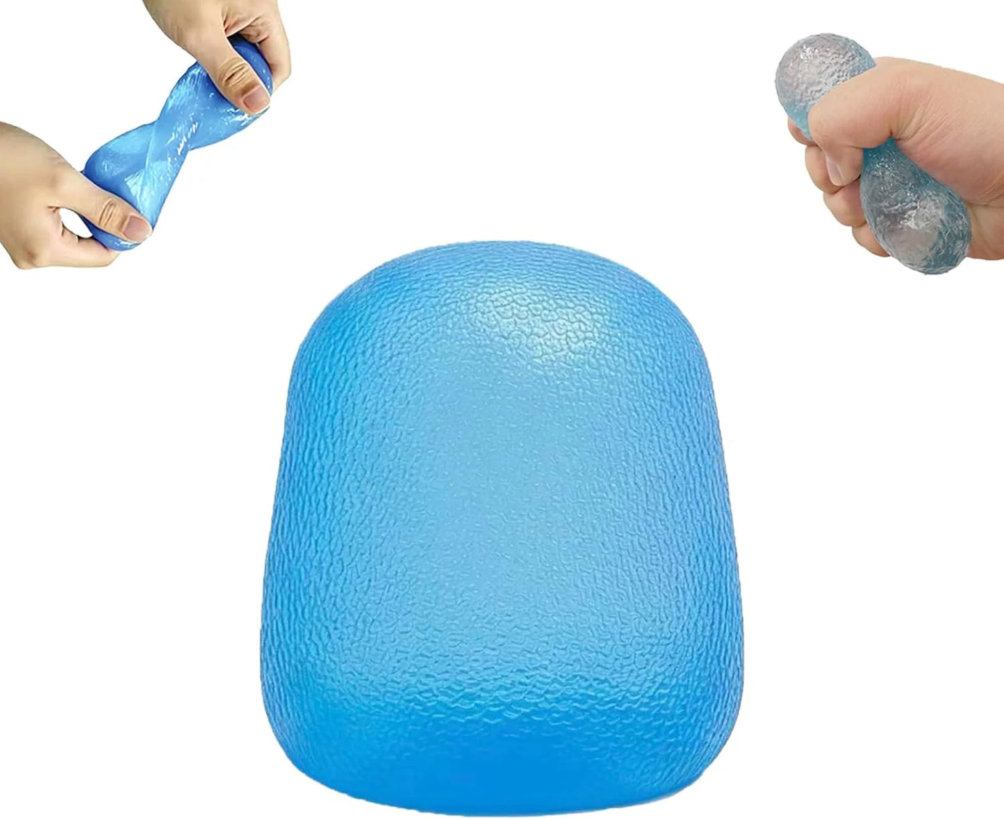 Soft Silicone Squishy Ball – Slow Rising Gumdrop Squeeze Toy for Kids Ages 3+ & Adults, Sensory Desk Toy for Home, Office & Everyday Play (Blue) - US 2733