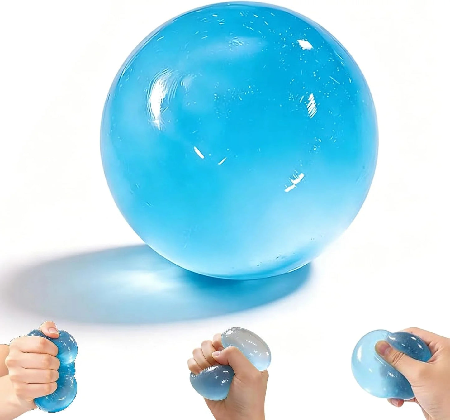 Blue Coconut Oil Stress Ball, Coconut Oil Squishy Ball, Squishy Coconut Oil Stress Ball & Coconut Oil Squishy, Blue Slow Rising Squeeze Toy, Anxiety Relief Fidget, for Office & Daily Use - US 5504