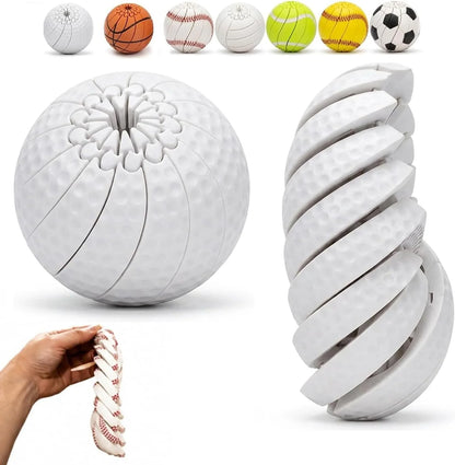 Baseball Fidget Ball Toy,3D Printed Twist and Turn Stress Relief Desk Fidget,Relieve Anxiety Handheld Fidget Sphere,Everyday Tool Focus and Calm for Teens & Adults (Golf) - US 5064