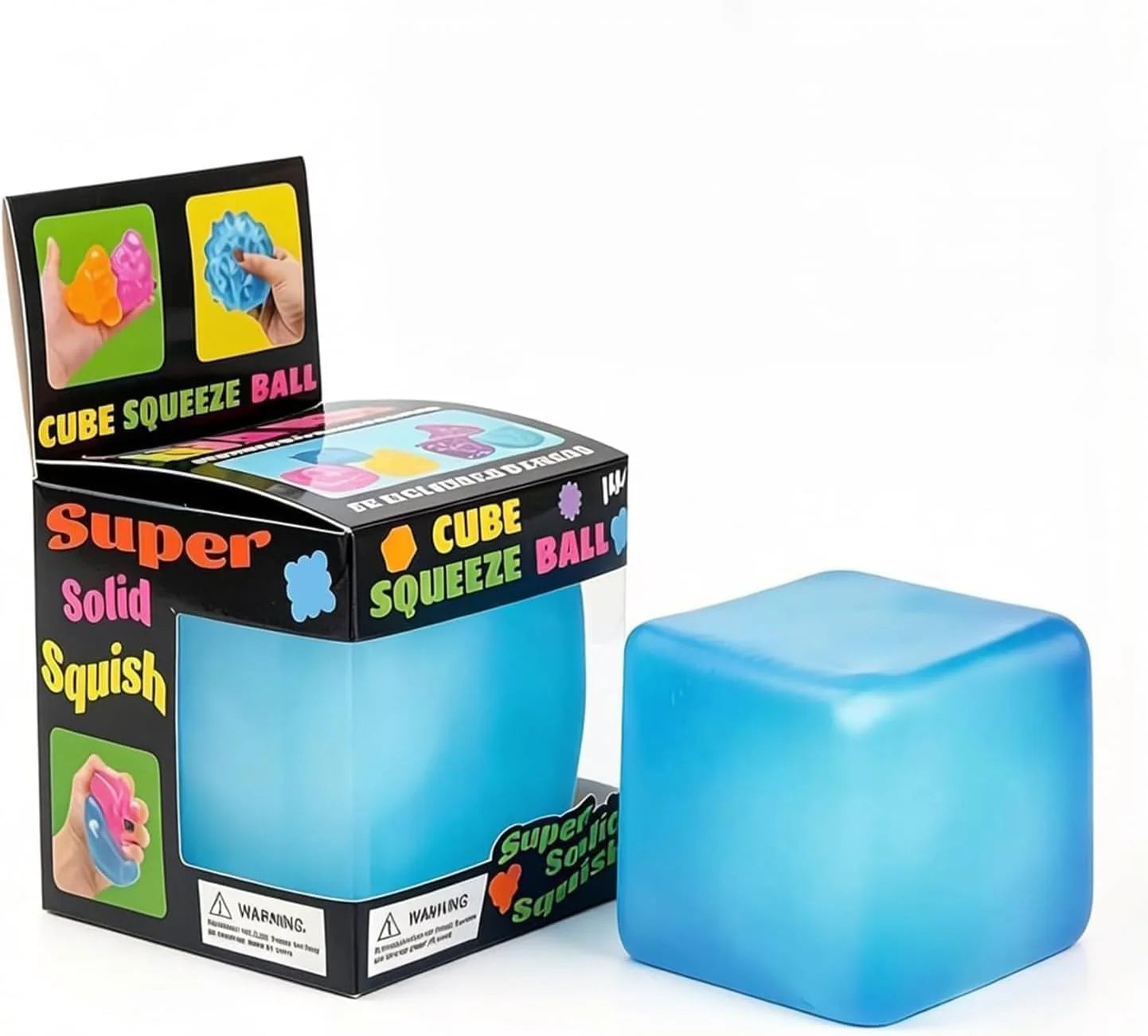 Premium Big Block Cube ,Ice Cube Squishies Toys,Durable, Slow-Rebound fingertip Exquisite Spherical ice Cube with boxGift-Ready (Blue) - US 4963