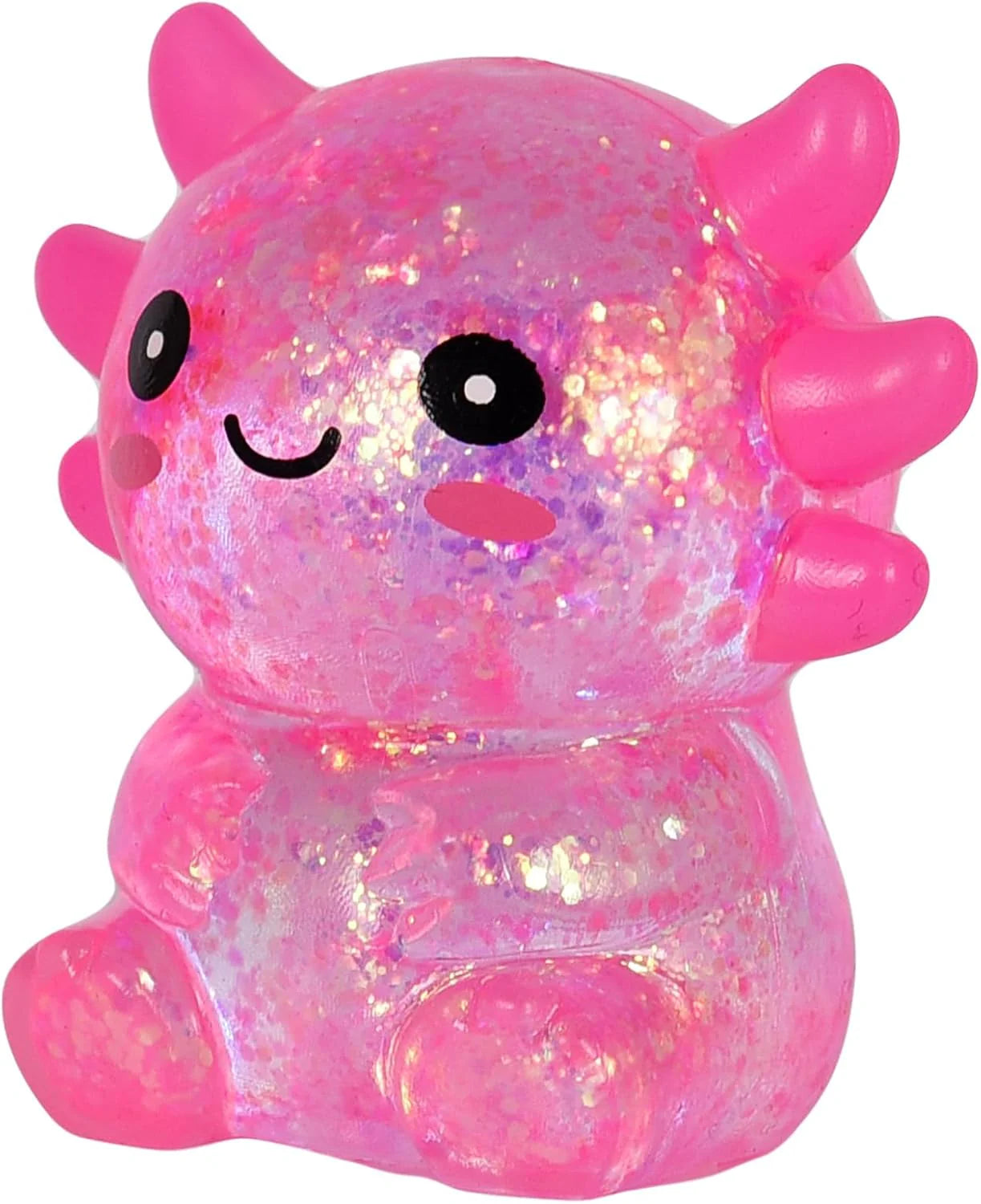 Axolotl Squishy Stress Toy – Cute Sitting Axolotl Fidget Toy Soft Squeeze Sensory Toy for Kids & Adults, Anxiety Relief Desk Toy, Party Favor (Pink) - US 4419