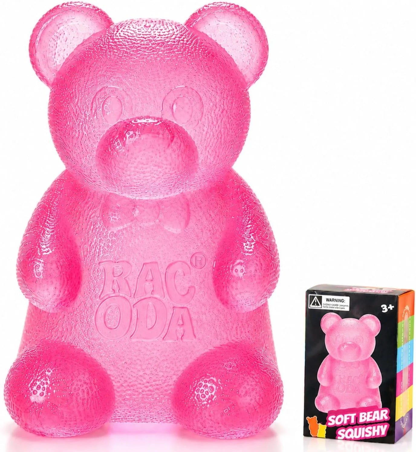 Taba Bear Squishy Fidget Toys,Stress Ball for Anxiety Stress Relief,Squishies Sensory Toy for Adults Kids Teens,Pink Squeeze Toys for Classroom Prize, Birthday Gifts Party Favors - US 1224