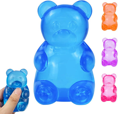 Gummy Bear Squishy, Stress Bear Taba Squishy, Taba Squishy Toys for Kids, Stress Balls Valentines Day Gifts Birthday Gifts Party Favors-Blue - US 5121