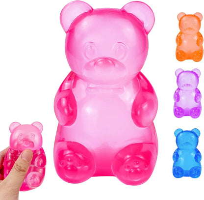 Gummy Bear Squishy, Stress Bear Taba Squishy, Taba Squishy Toys for Kids, Stress Balls Valentines Day Gifts Birthday Gifts Party Favors-Rosy - US 9108