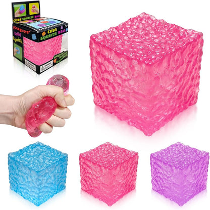 Nice Cube Squishy Toy, Sensory Fidget for Anxiety Stress Relief | Non-Sticky，Pocket Size，No Odor, Washable, Easy to Clean, Fun for Kids Teens Adults, Satisfying to Squeeze ,Tear-Resistant - US 4130
