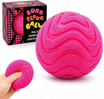 Fuzz Ball Squishy Stress Ball,Soft Fidget Squishy Fuzz Squeeze Ball for Adults,Anxiety Stress Relief Toys,Party Favors Gift for Adults (Pink Ball) - US 9009