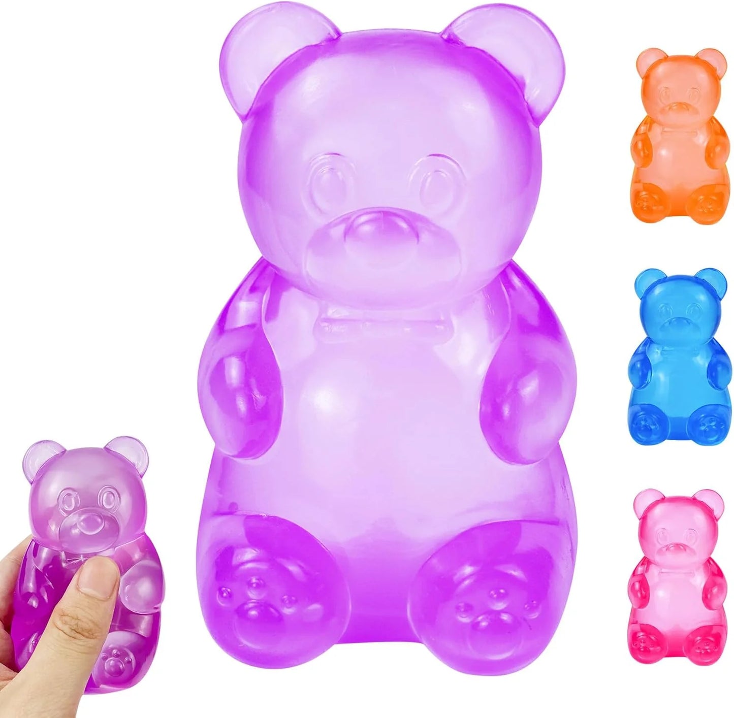 Gummy Bear Squishy, Stress Bear Taba Squishy, Taba Squishy Toys for Kids, Stress Balls Valentines Day Gifts Birthday Gifts Party Favors-Purple - US 7102