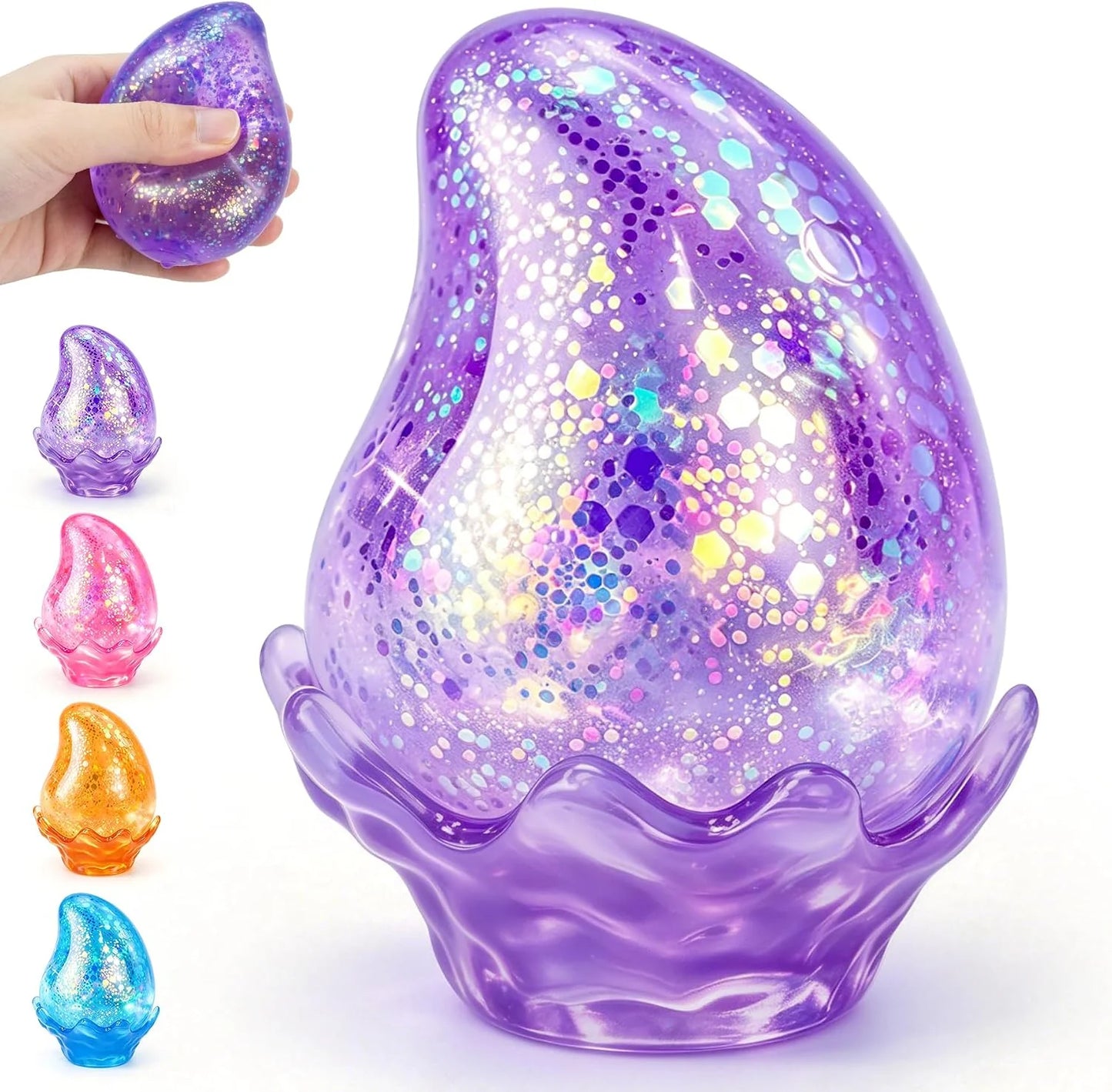 Squishy Stress Balls,Cube Squishies Anxiety Stress Relief Ice Squishy Malt Sugar Balls,Soft Sensory Calming Toys for Kids Teens, Party Favors & Classroom Prizes for Kids - Purple - US 9124