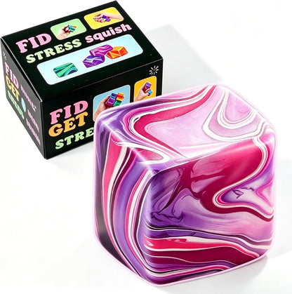 1 Pack Fidget Toys Squishy Stress Cube, Stress Balls for Kids Adults Squishies Stress Relief, Ice Sugar Sensory Toys for Kids with Autism, Fidgets for Classroom Prize Toys(Purple,1 Pack) - US 2885